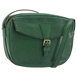 Borsa a tracolla LOUIS VUITTON Epi Jeune Fille MM Verde M52154 LV Auth 197191