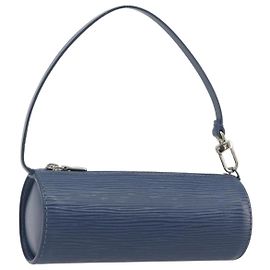 LOUIS VUITTON Epi Soufflot Pouch Safir LV Auth 194689A