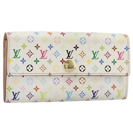 LOUIS VUITTON Multicolor Portefeuille Sarah Long Wallet M93745 LV Auth 197552