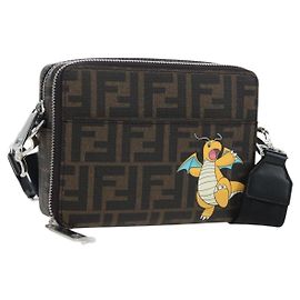 Borsa Camera 2 vie FENDI FENDIxFRGMTxPOKMON Zucca Canvas Dragonfly Auth 167506SM
