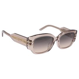 Lunettes de soleil Christian Dior Plastique Marron Or Auth 196724M