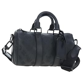LOUIS VUITTON Monogram Taurillon Keepall Bandouliere 25 M20900 LV Auth BA14824SM