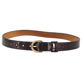 LOUIS VUITTON Monogram Vernis Ceinture Belt Amarante LV Auth BA14919