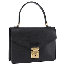 Borsa a mano LOUIS VUITTON Epi Concorde Black M52132 LV Auth BA14848
