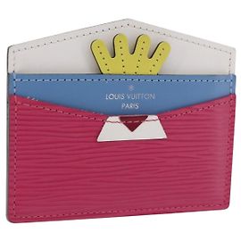 LOUIS VUITTON Epi Porte Cartes Simple Pass Case Pink M60785 LV Auth 195929V