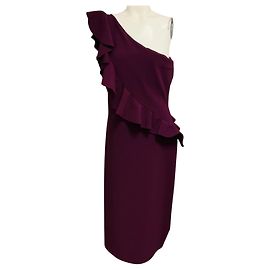 Autre Marque Chiara Boni La Petite Robe Cocktailkleid aus Nylon-Stretch in Auberginen-Lila