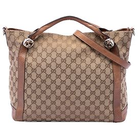 Borsa Satchel Gucci Miss GG Medium in tela GG beige