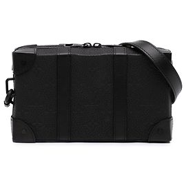 Borsa a tracolla portafoglio Soft Trunk Louis Vuitton Monogram Taurillon nera