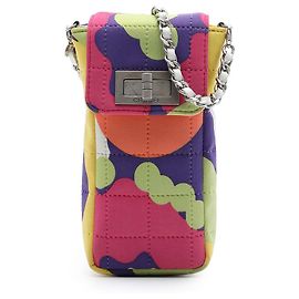 Custodia per telefono Multi Chanel Multicolor Chocolate Bar Canvas Reissue 2.55 con catena, borsa a tracolla