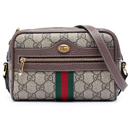 Borsa a tracolla Mini GG Supreme Web Ophidia Gucci Beige