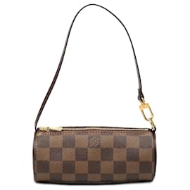 Borsa a mano Louis Vuitton Damier Ebene Papillon Pochette Marrone