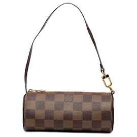 Borsa a mano Louis Vuitton Damier Ebene Papillon Pochette Marrone