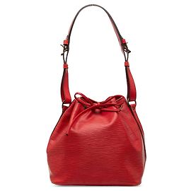 Borsa a secchiello Louis Vuitton Epi Petit Noe rossa