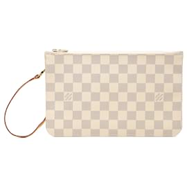 Pochette Louis Vuitton Damier Azur Neverfull Bianca