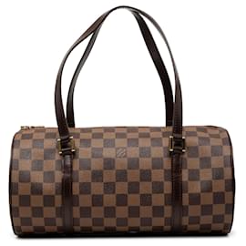 Bolsa de mão Louis Vuitton Damier Ebene Papillon 30 Castanha