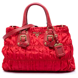 Borsa Prada Tessuto Gaufre rossa
