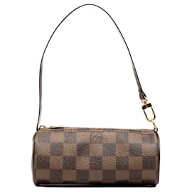 Borsa a mano Louis Vuitton Damier Ebene Papillon Pochette Marrone
