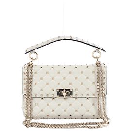 Borsa a tracolla 2Way Rockstud in pelle Valentino Garavani in White