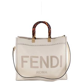 Borsa a mano 2Way Fendi Sunshine Medium in pelle Beige 8BH386