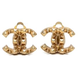Orecchini a clip Chanel Coco Mark placcati oro
