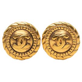 Orecchini a clip rotondi Chanel Coco Mark