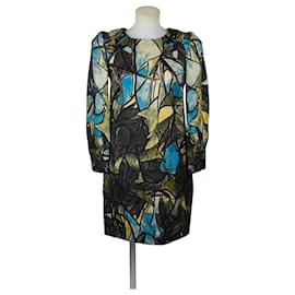 Marni Kleid mit abstraktem Print aus Seide und Wolle