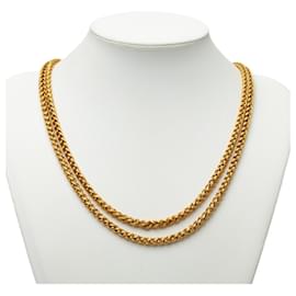 Collana lunga a catena vintage Chanel Coco Mark