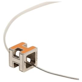 Hermès Hermes Cage d'H H-Cube Halskette in Silber 925