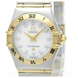 OMEGA Constellation Damenuhr, Perlmutt-Zifferblatt mit Diamanten 1262.75