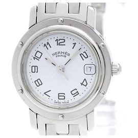 Hermès HERMES Clipper Damenarmbanduhr aus Edelstahl, Quarz