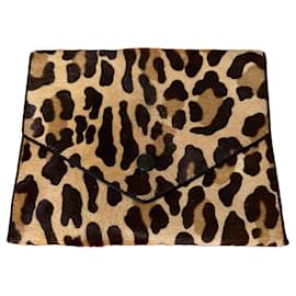 Christian Dior Pochette in Pelle e Pony Hair Leopardato