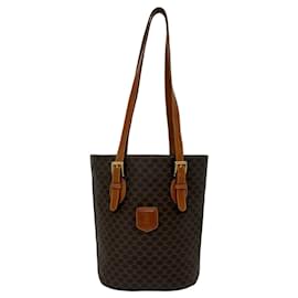 Céline CELINE Vintage Macadam Blazon Pattern Triomphe Logo Leder Tote Bag