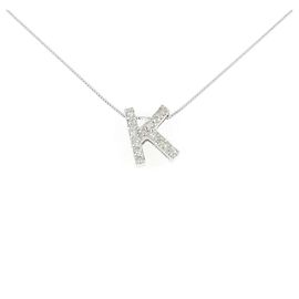 Autre Marque Collana K Iniziale in Diamanti Au750