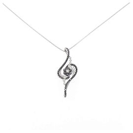 Autre Marque Collana in oro bianco e oro nero Au750 con diamanti