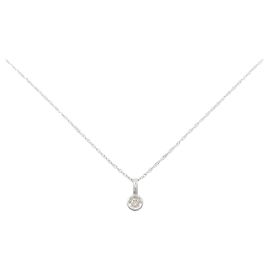 Autre Marque Collana in K14WG e diamanti