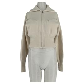 Yves Salomon Weißer Kaschmirpullover Alo