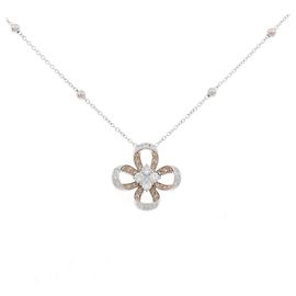 Autre Marque Collana Au750 Fiore e Diamanti