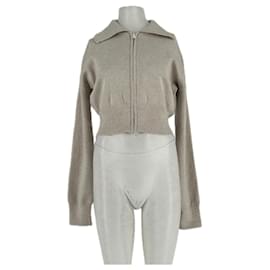 Yves Salomon Alo beiger Baumwollpullover S