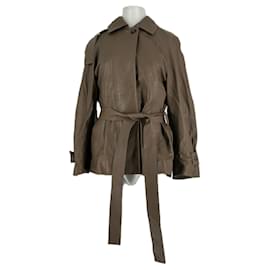 Chaqueta de viscosa marrón Cos XS