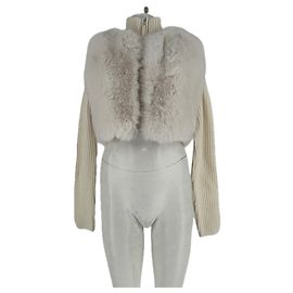 Yves Salomon Beiger Pelpullover