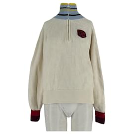 Lacoste Weißer Rollkragen-Sweatshirt