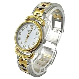 Hermès Relógio de pulso Hermes Pullman banhado a ouro Quartz