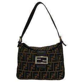 FENDI Vintage Semi-One Shoulder Tasche mit Zucca FF Muster
