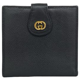 Cartera bi-fold de cuero Gucci Vintage GG Logo