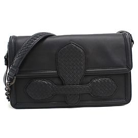 Borsa a tracolla Bottega Veneta in pelle nera