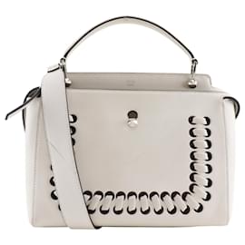 Fendi Dotcom Handtasche aus weißem Leder