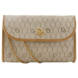 Christian Dior Schultertasche mit Kette im Wabenmuster