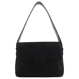 Borsa a tracolla Chanel Matelassé in camoscio nero