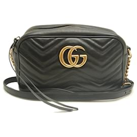 Bolso de hombro de piel Gucci GG Marmont
