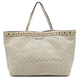 Gucci White Guccissima Babouska Tote